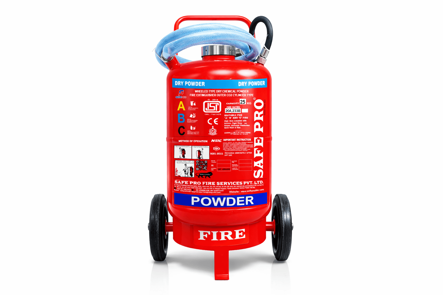 BC Wheeled Fire Extinguisher - 25KG