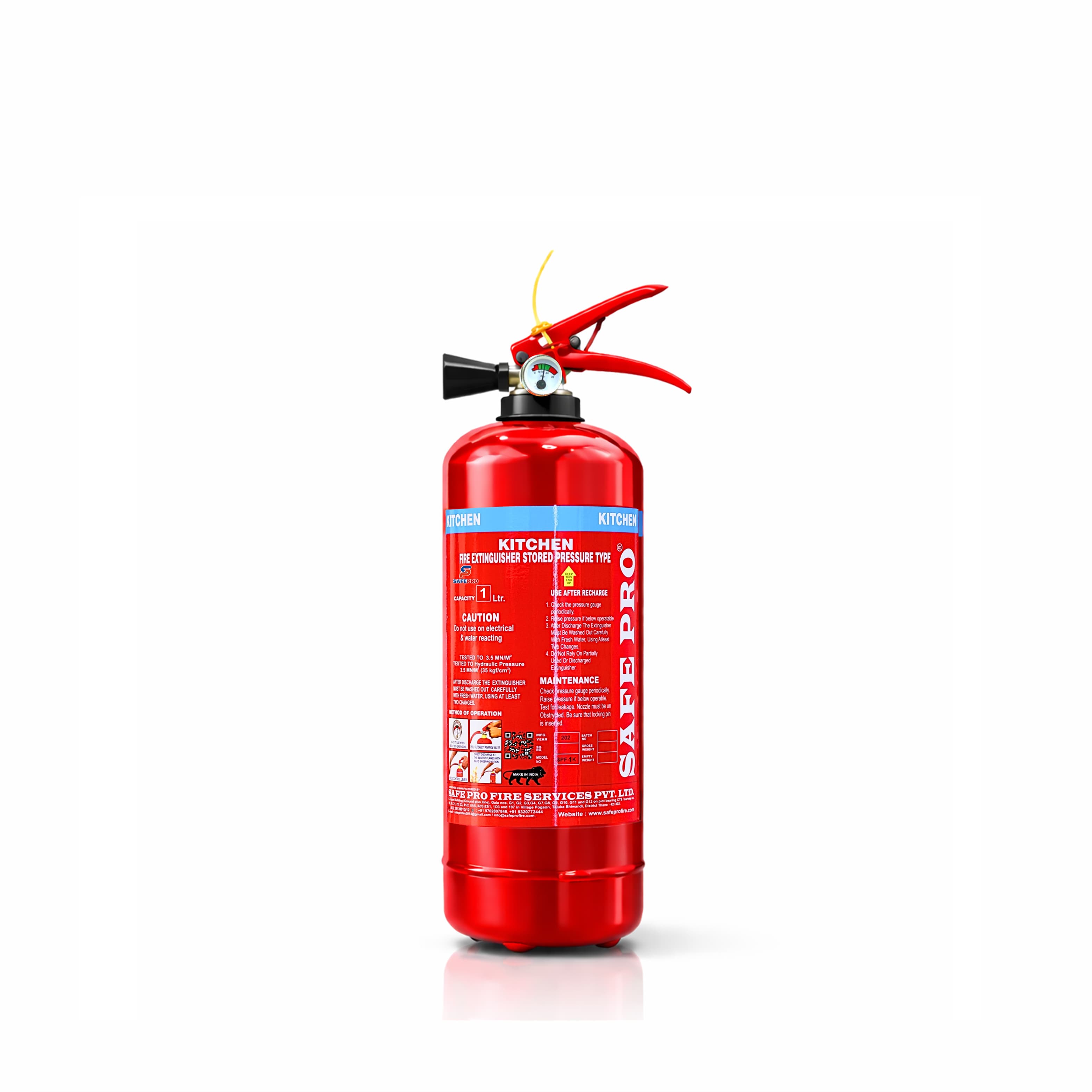 K-Type MS Kitchen Fire Extinguisher - 1L