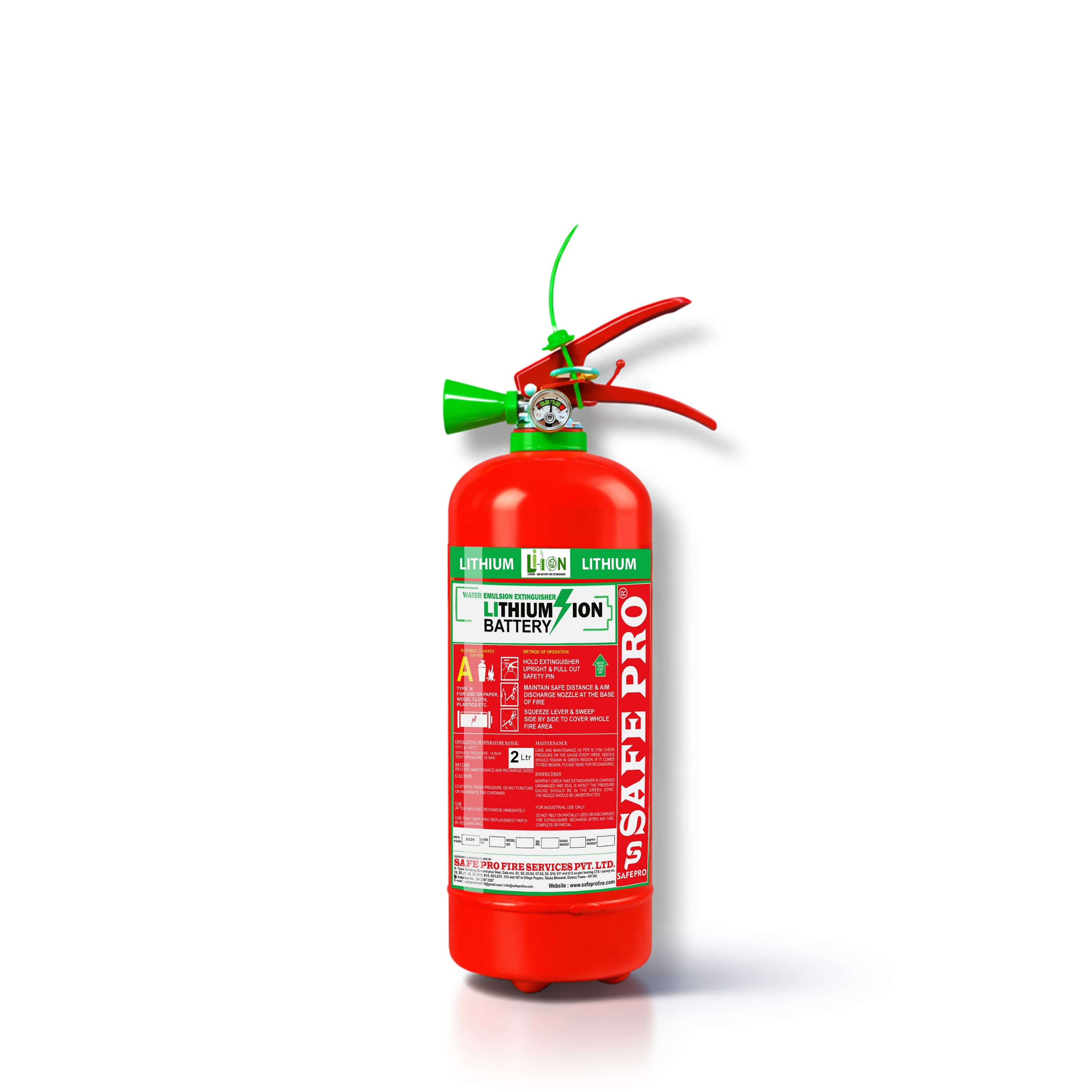 Lithium Battery Fire Extinguisher - 2L
