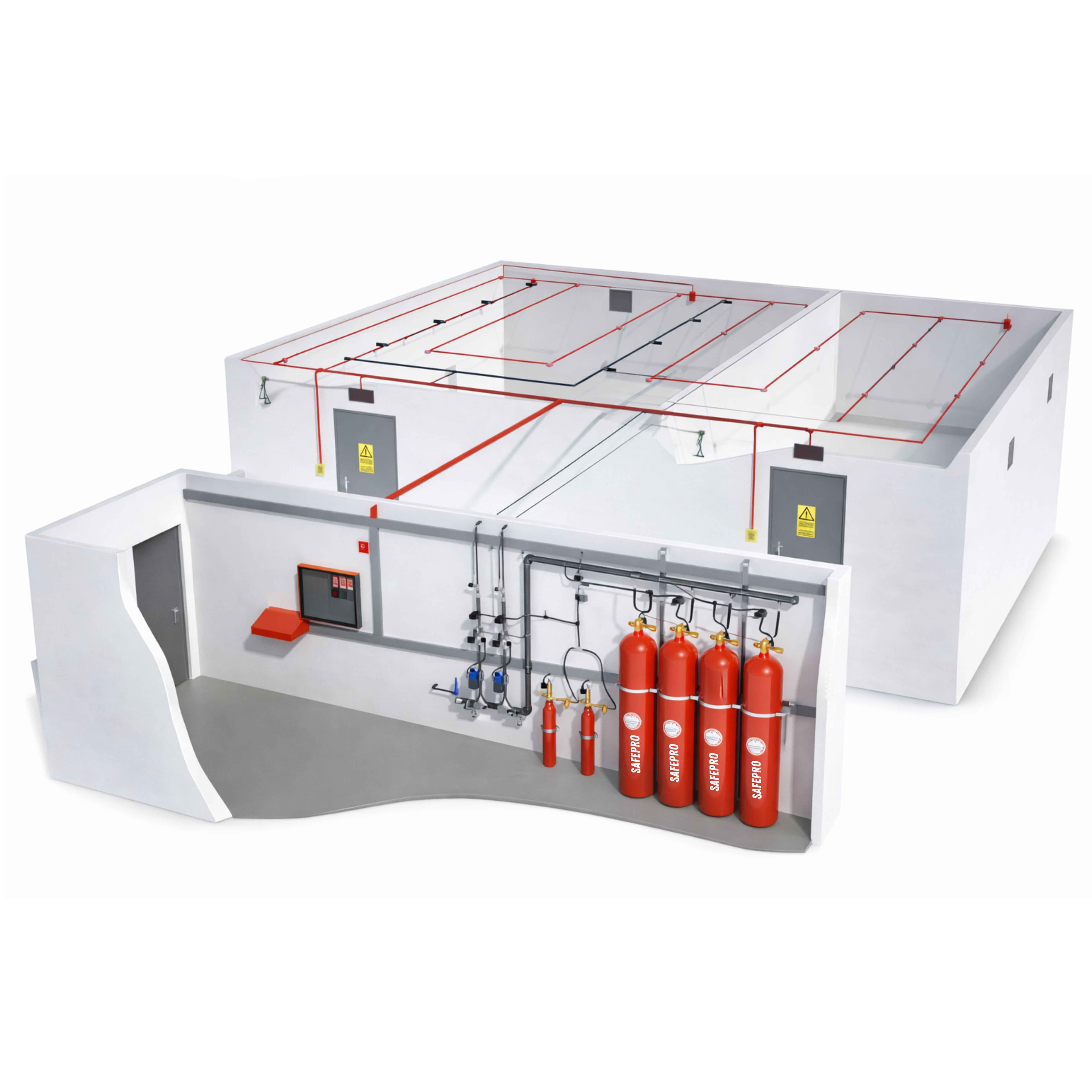 Co2 Flooding Fire Suppression System - Standard