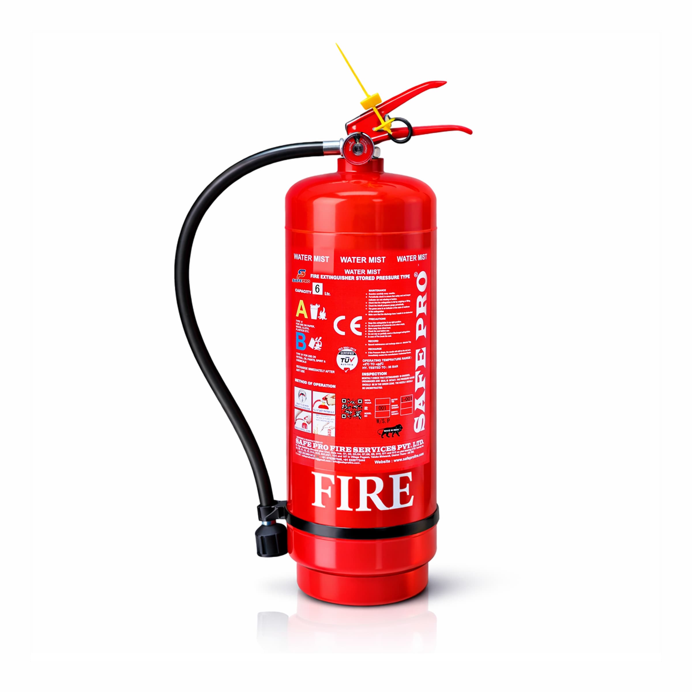 Water Mist Fire Extinguisher - 6L