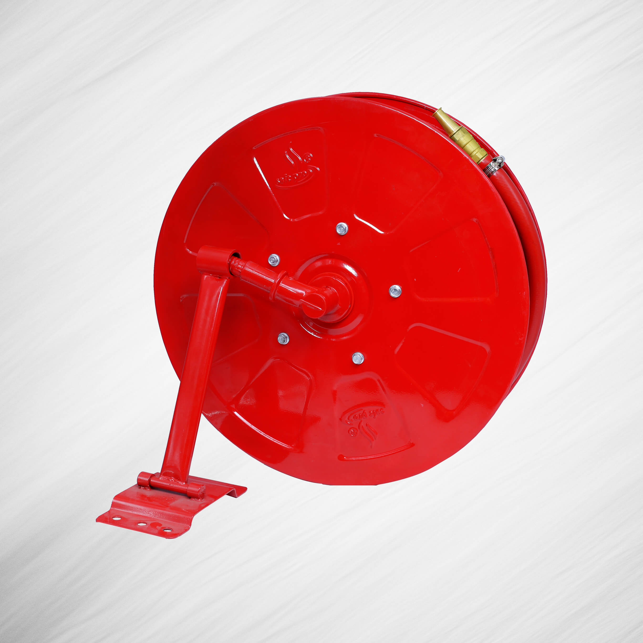 Safe Pro Mild Steel First Aid Hose Reel Drum with 30 mtr Pipe and Nozzle  (Red) : : Home & Kitchen